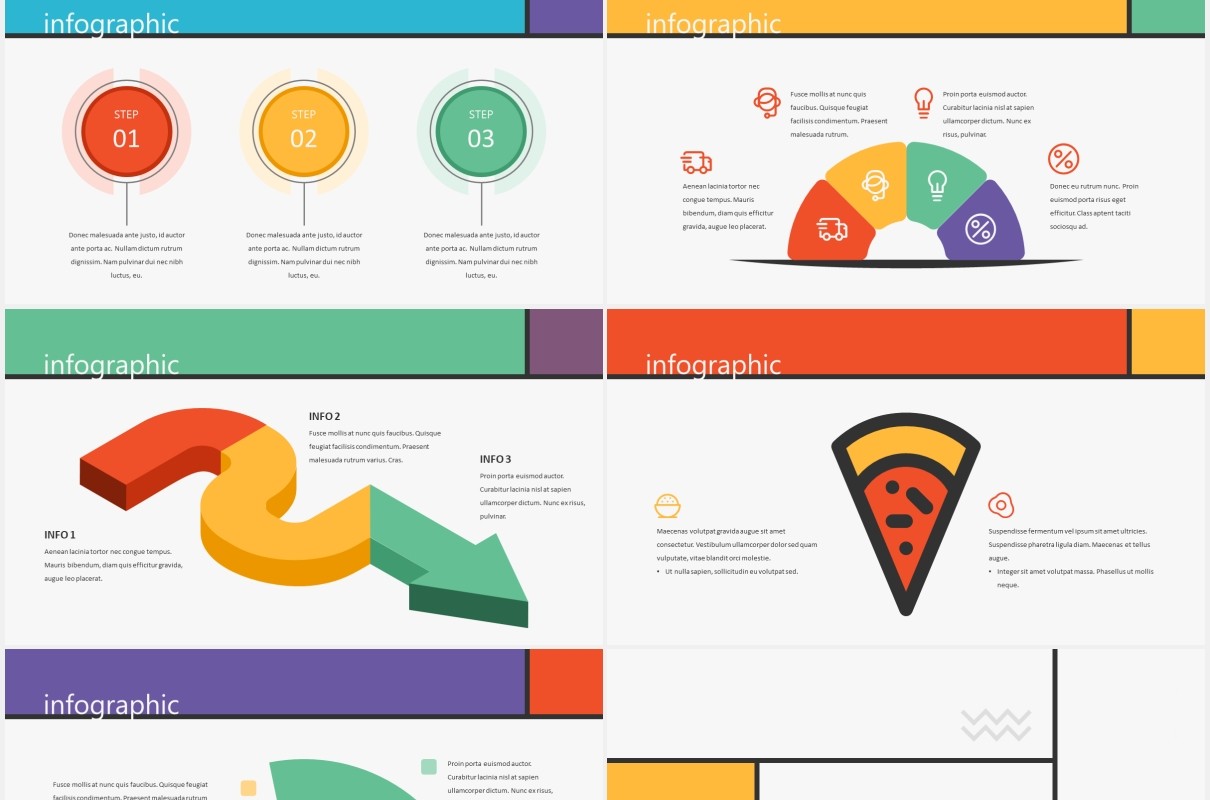 创意孟菲斯个人简历图文排版设计PPT模板CREON - Creative Powerpoint Template