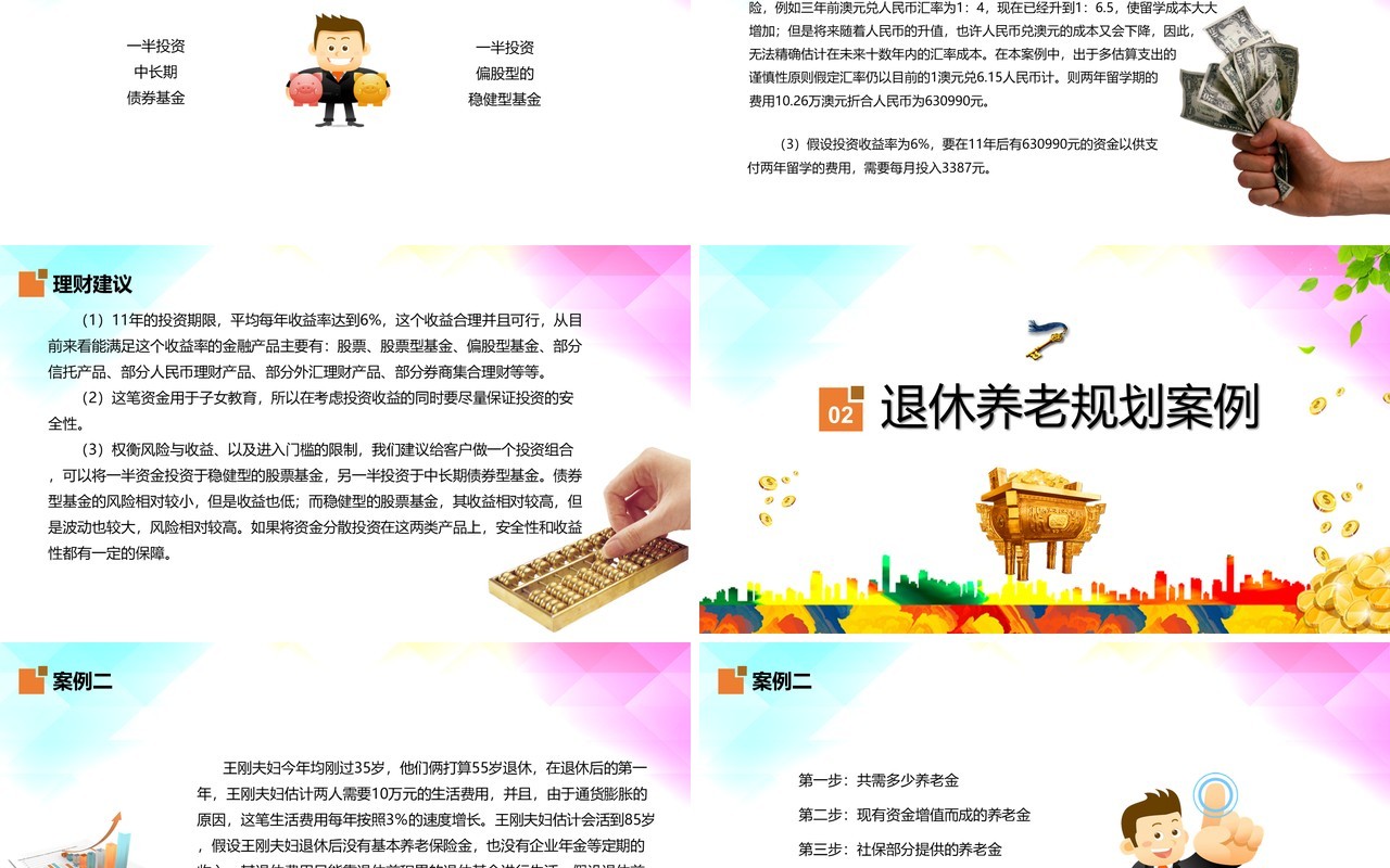 投资理财案例分析基金定投PPT模板