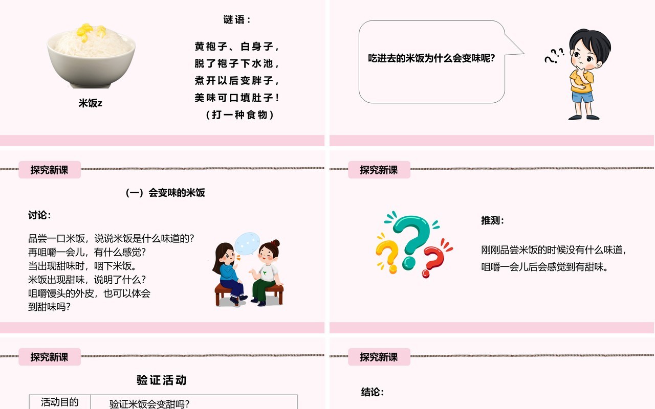教科版六年级科学下册米饭、淀粉和碘酒的变化课件PPT模板
