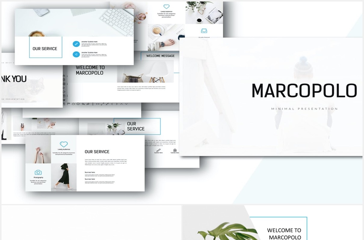 简约图片展示PPT模板MARCO - Powerpoint template