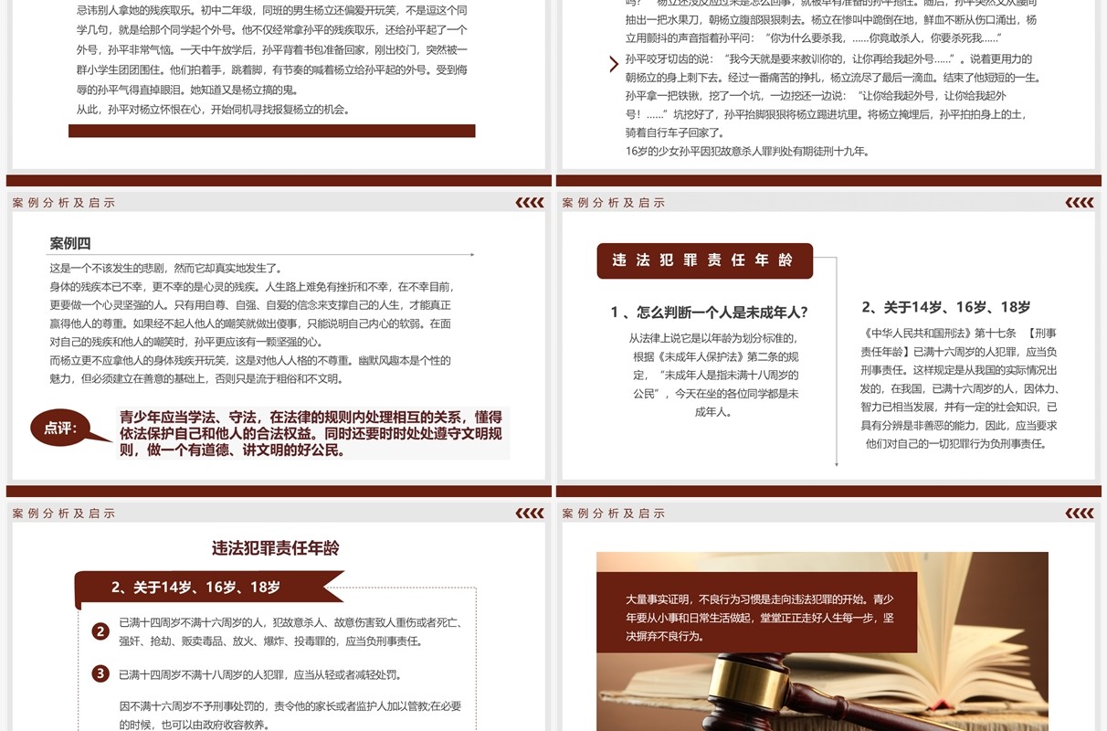 褐色简约风法律知识讲座PPT模板