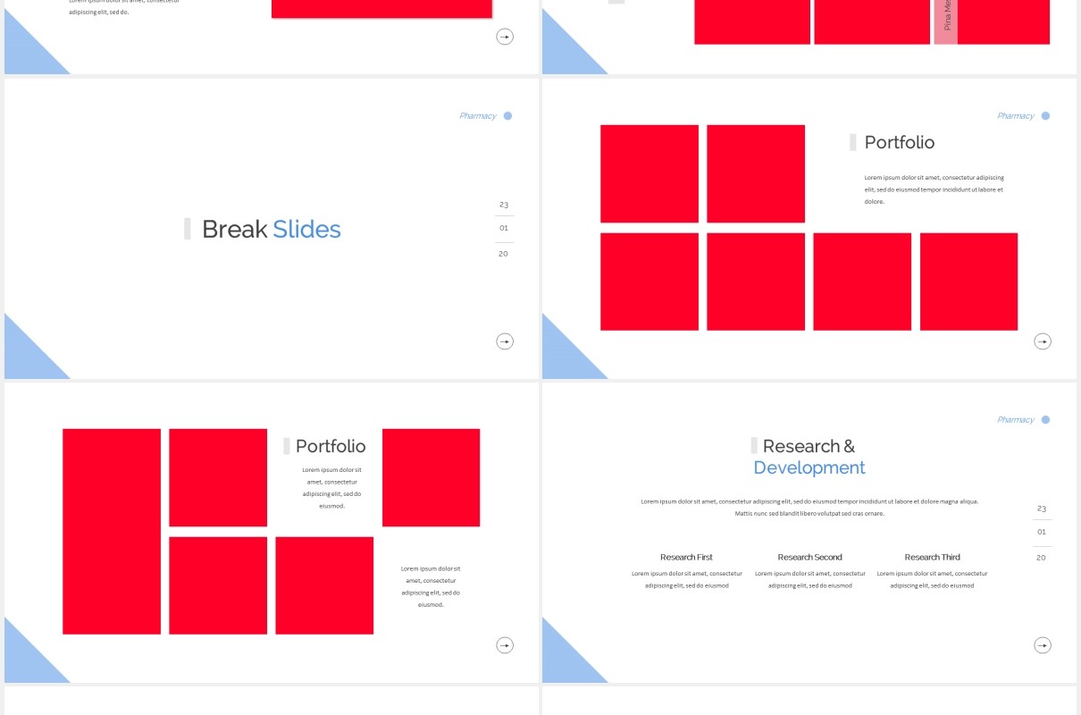 药房药店展示PPT图片版式设计模板Pharmacy Powerpoint Template