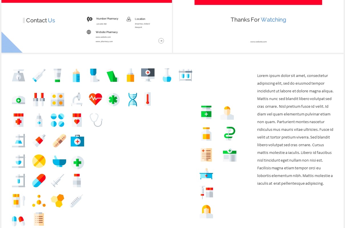 药房药店展示PPT图片版式设计模板Pharmacy Powerpoint Template