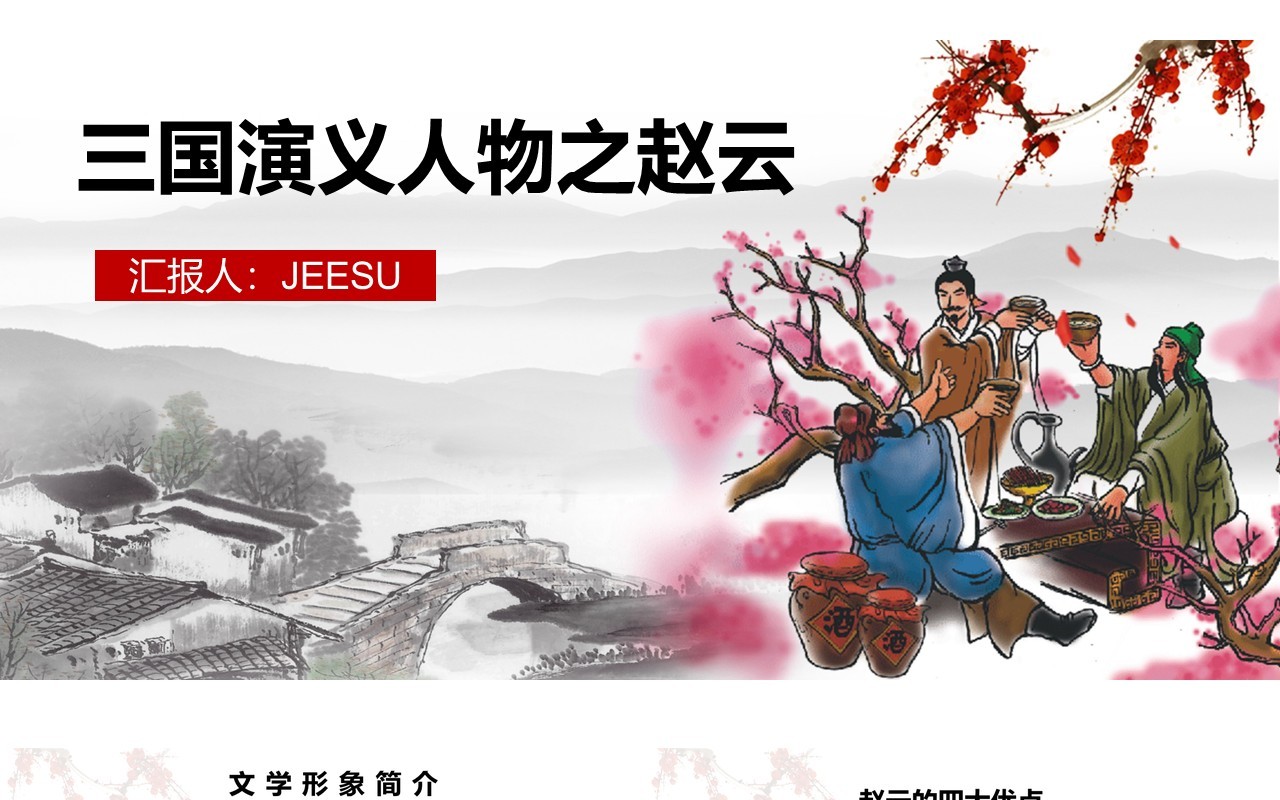 三国演义人物介绍之赵云PPT模板