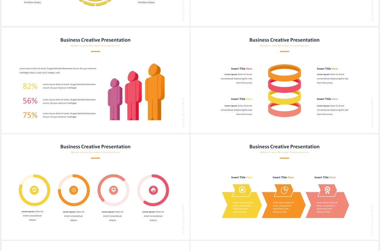 时尚高端国外图片排版PPT信息图表模板Roano - Powerpoint Template