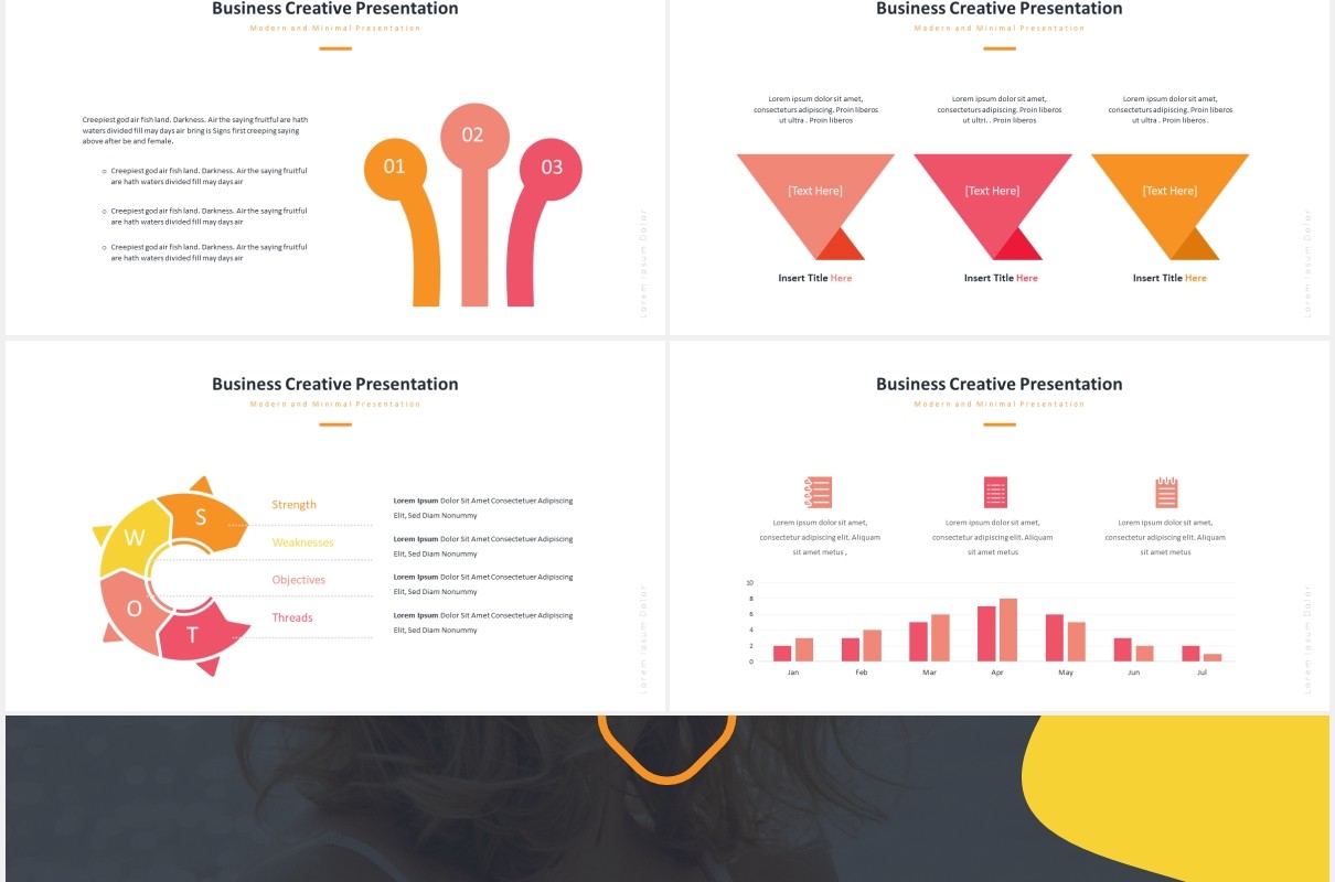 时尚高端国外图片排版PPT信息图表模板Roano - Powerpoint Template