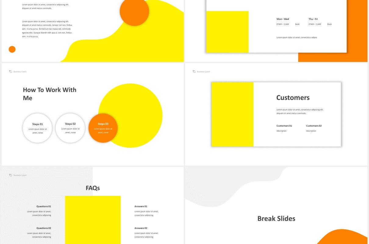 商业商务工作通用PPT图片版式设计素材Business Coach Powerpoint Template