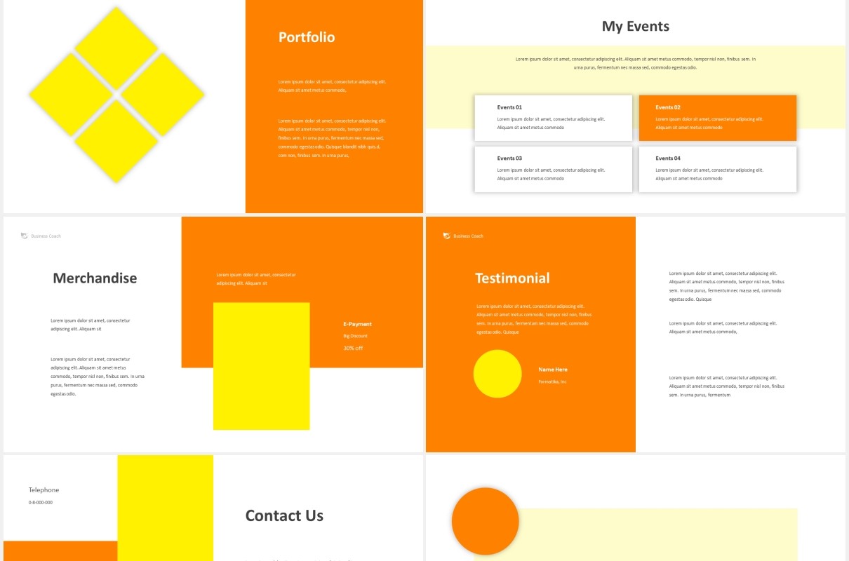 商业商务工作通用PPT图片版式设计素材Business Coach Powerpoint Template