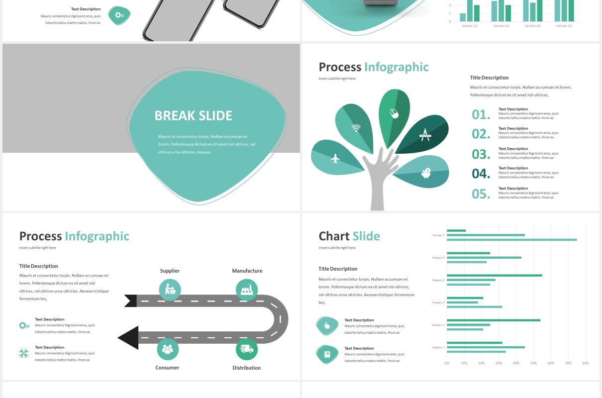 简约商务通用PPT图片排版设计模板Sesmara - Business Powerpoint Template