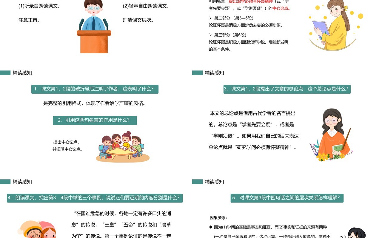 部编版九年级语文上册怀疑与学问课件PPT模板