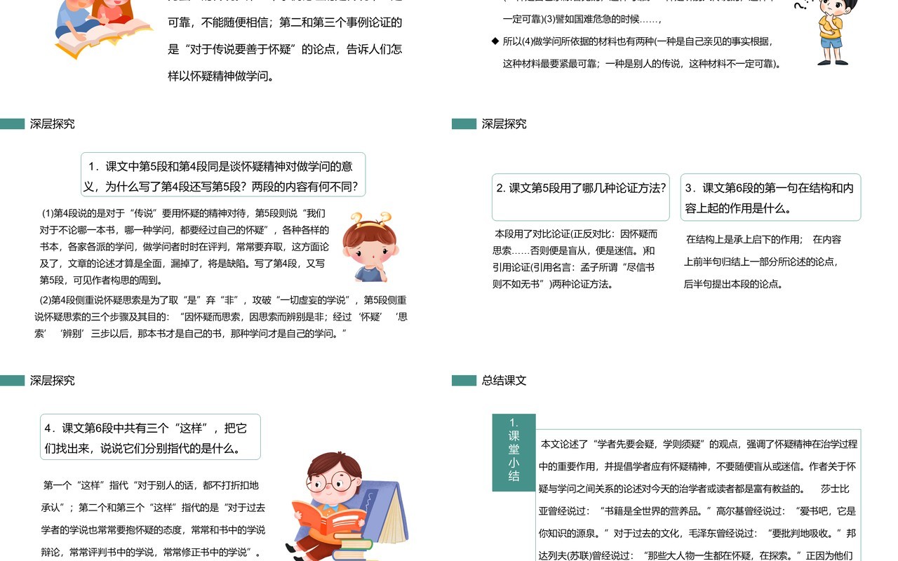 部编版九年级语文上册怀疑与学问课件PPT模板