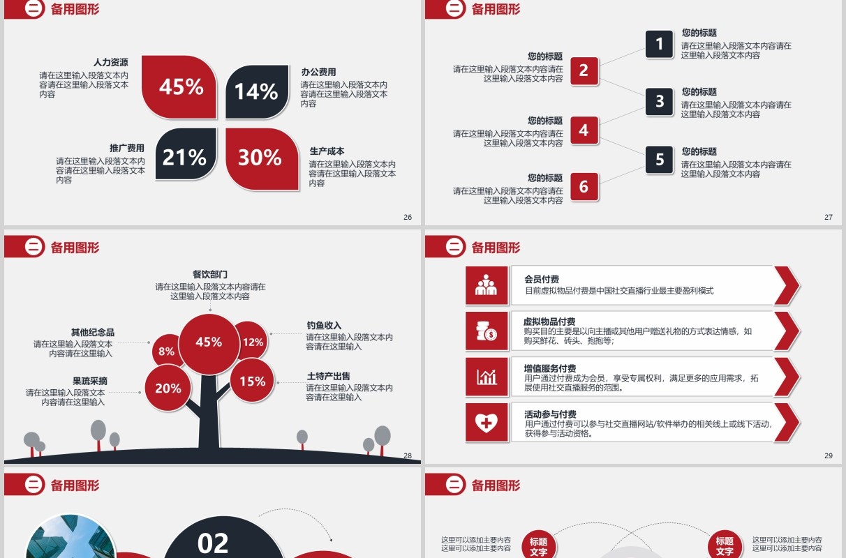 简洁红色医生述职报告PPT模板