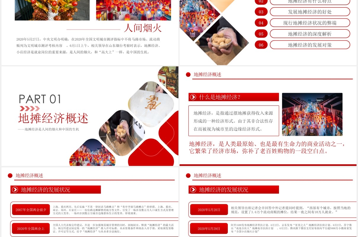 解读地摊经济发展趋势报告PPT模板
