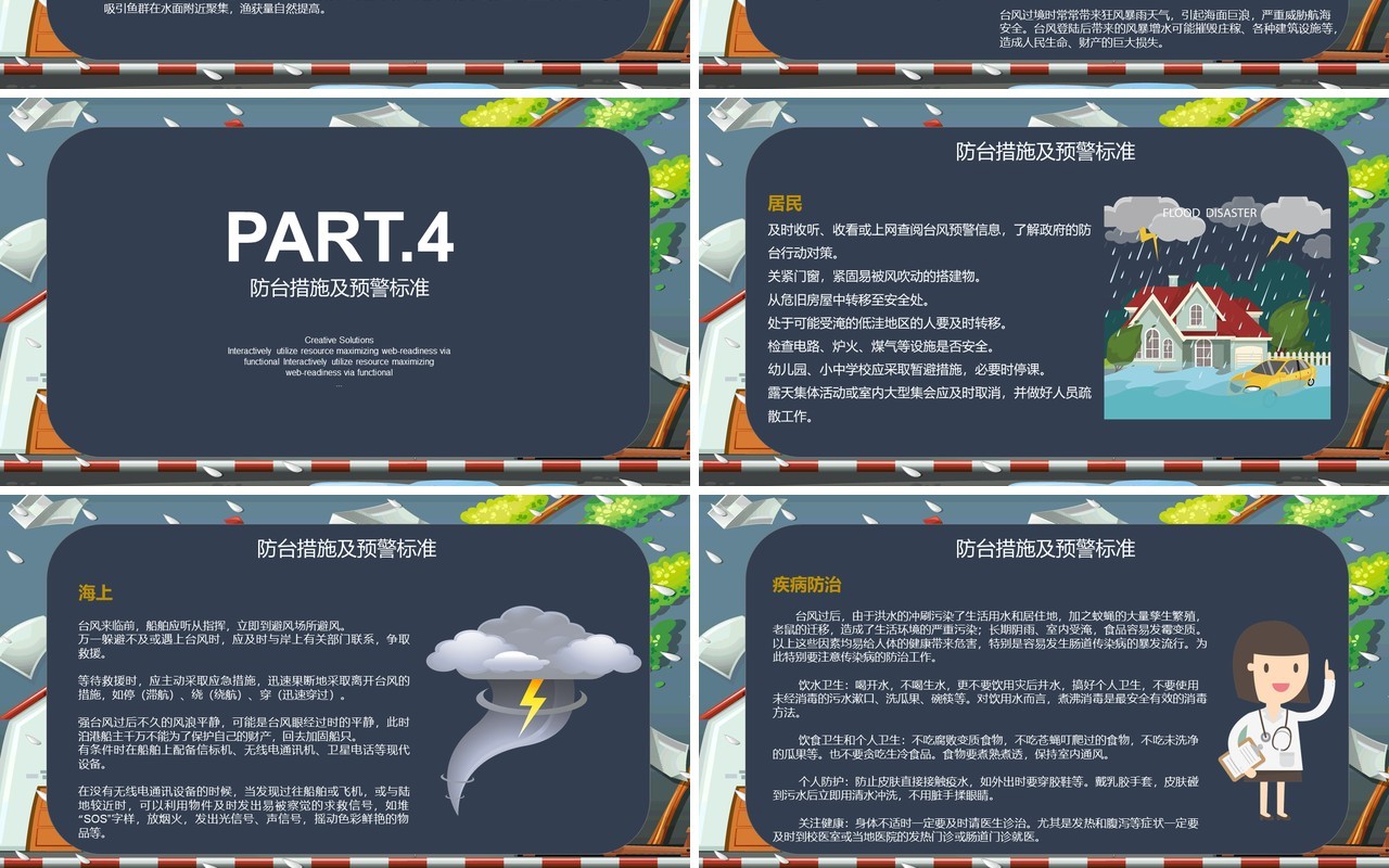 夏季预防台风培训课件PPT模板