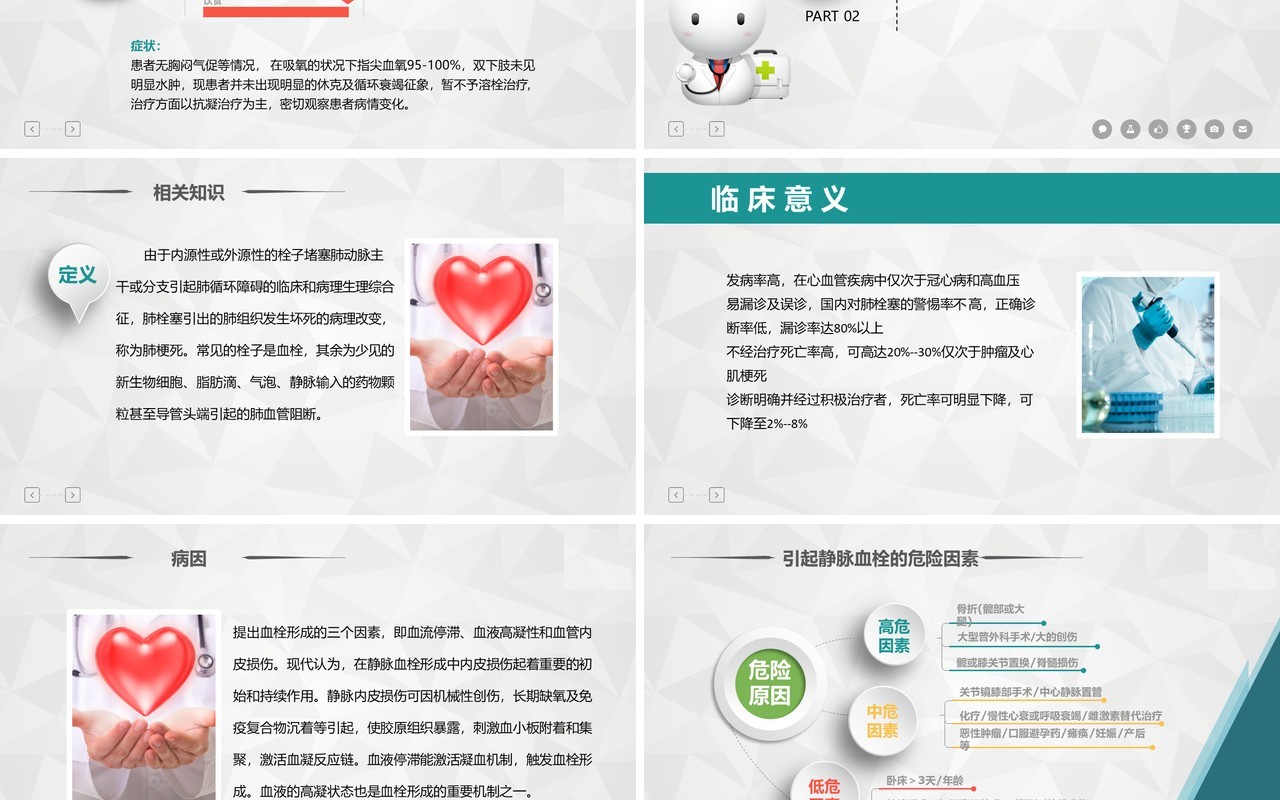 肺栓塞病人护理心内科护理查房培训PPT模板