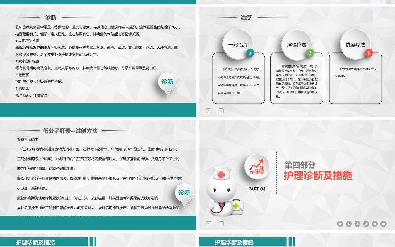 肺栓塞病人护理心内科护理查房培训PPT模板