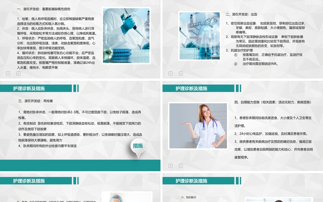 肺栓塞病人护理心内科护理查房培训PPT模板