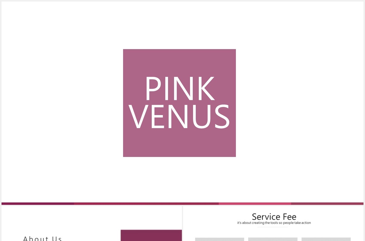 粉红色商务智能设备平板电脑模型PPT素材模板pink venus powerpoint
