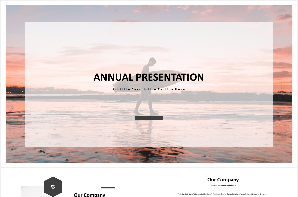 国外年度工作报告PPT模板Annual Powerpoint Template