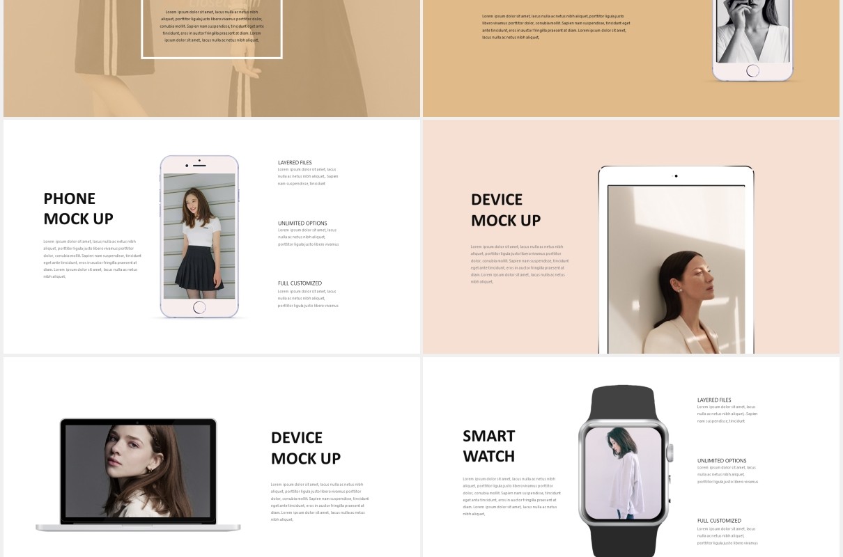 时尚时装手册电子图片展示PPT模板Fashione Lookbook Powerpoint
