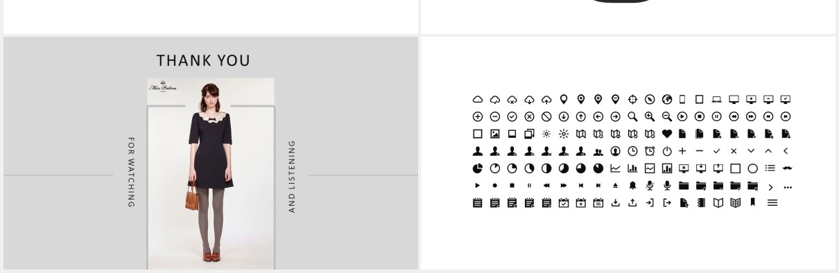 时尚时装手册电子图片展示PPT模板Fashione Lookbook Powerpoint