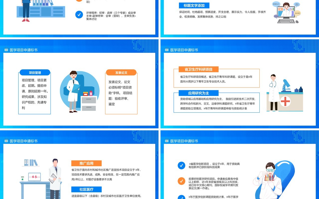 医学科研项目申请与标书撰写动态PPT模板