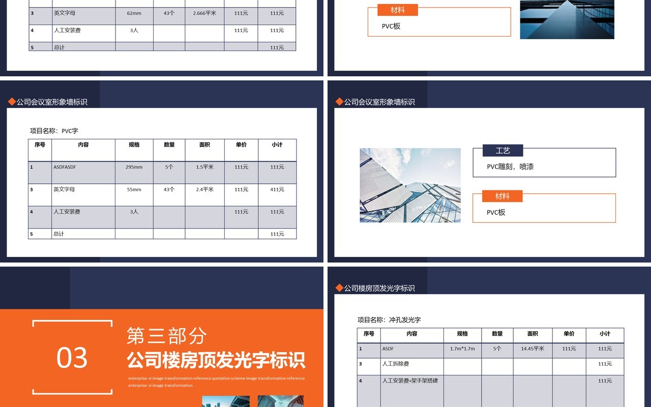 企业VI形象改造参考报价方案动态PPT模板