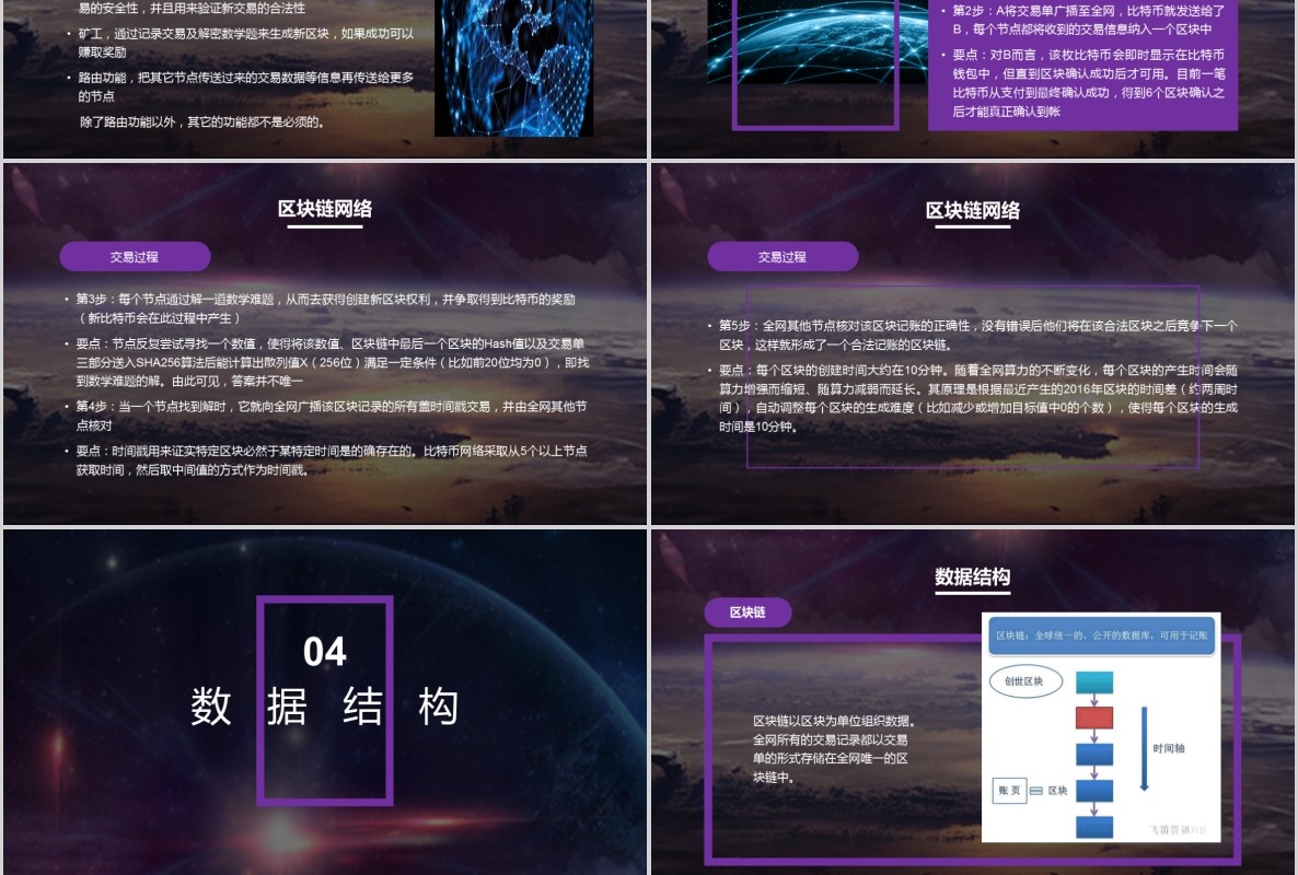科技创新区块链技术PPT模板37