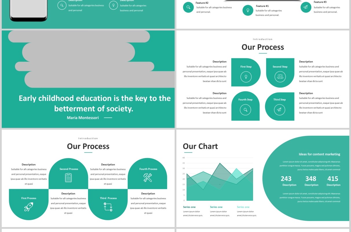 绿色教育图片排版设计PPT模板Educas - Education Powerpoint Template