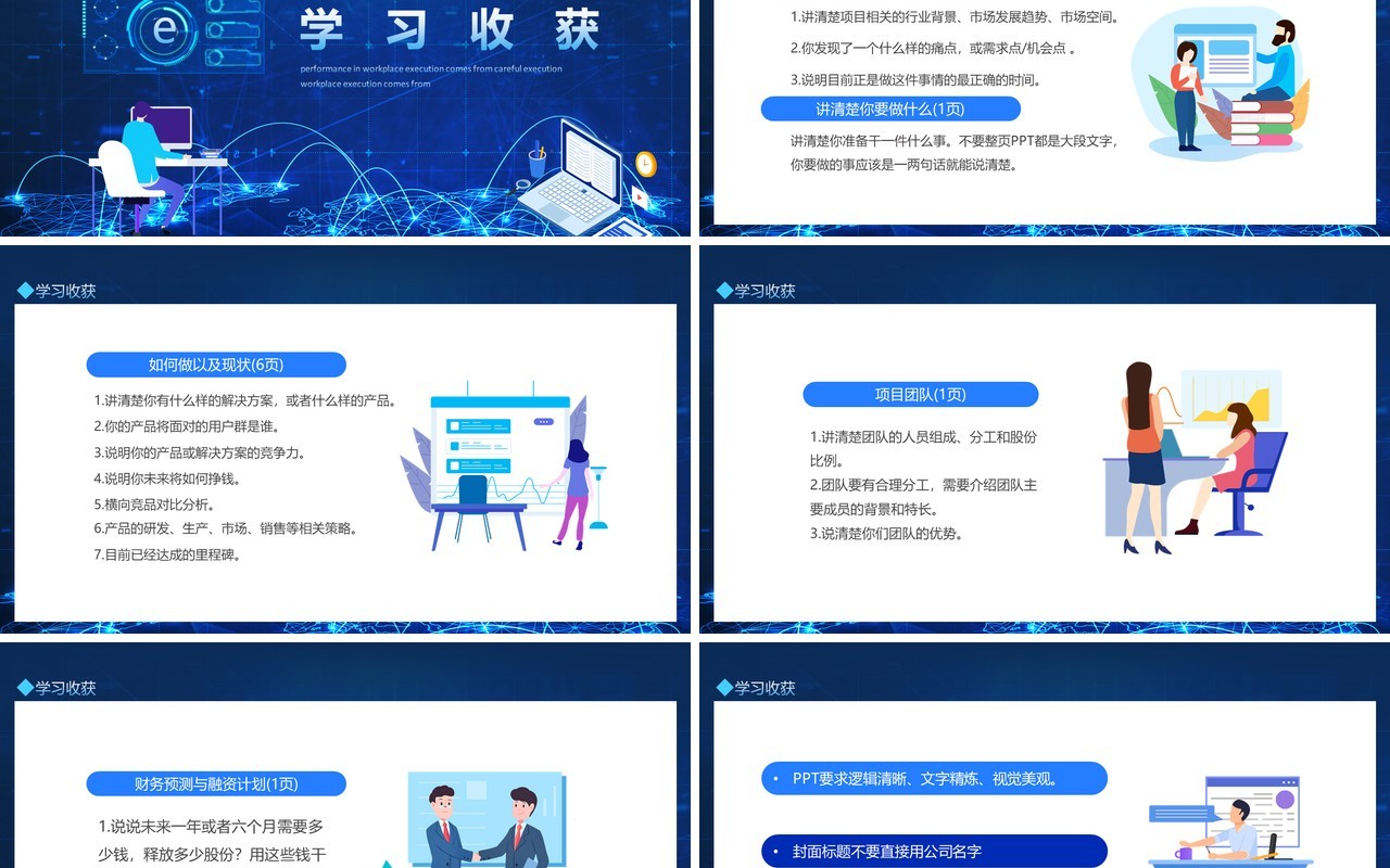 中国互联网大学生创新创业大赛总结与思考动态PPT模板