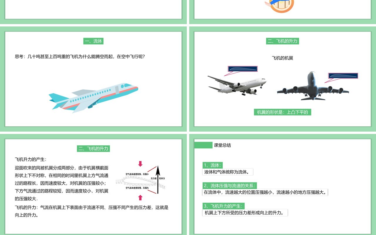 部编版八年级物理下册流体压强与流速的关系课件PPT模板