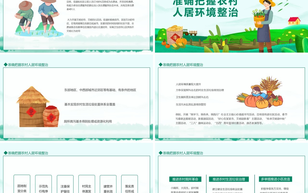 农村人居环境整治建设宜居美丽乡村环境整治是关键动态PPT模板