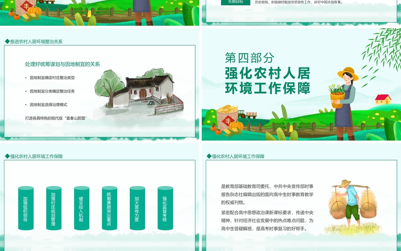 农村人居环境整治建设宜居美丽乡村环境整治是关键动态PPT模板