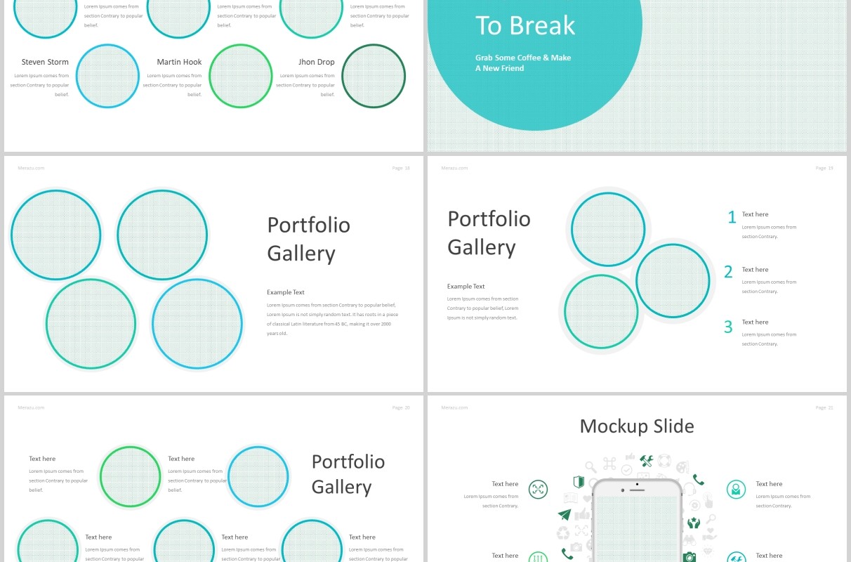 公司介绍产品宣传PPT模板版式设计Merazu - Powerpoint Template