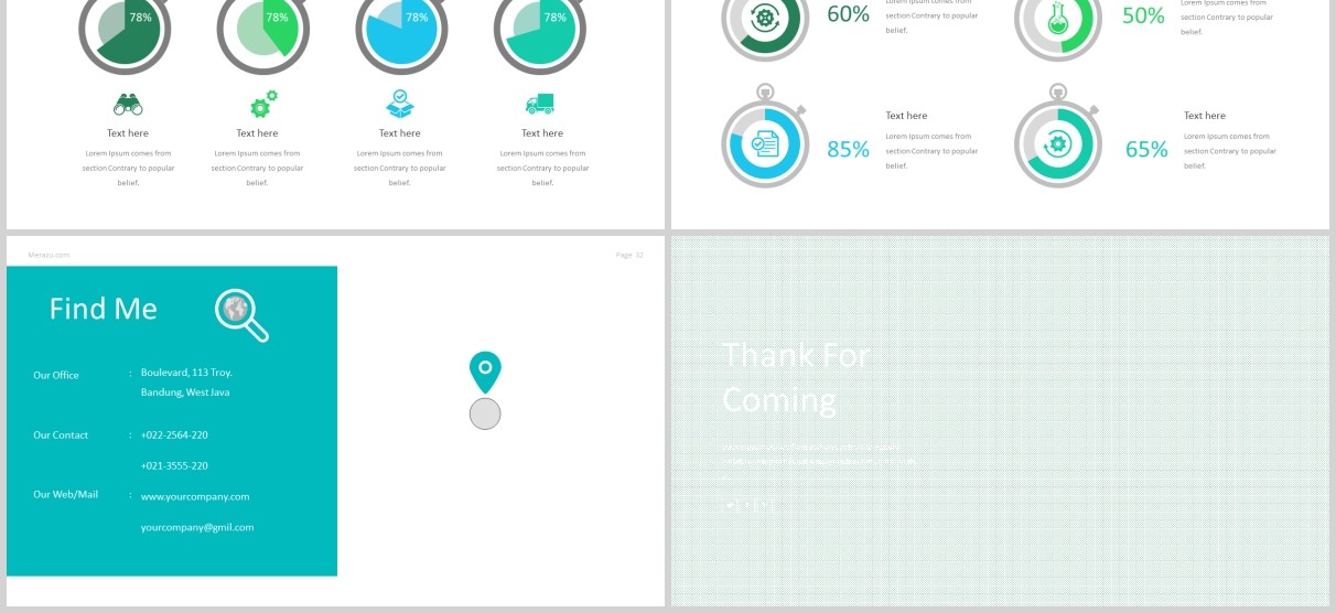 公司介绍产品宣传PPT模板版式设计Merazu - Powerpoint Template