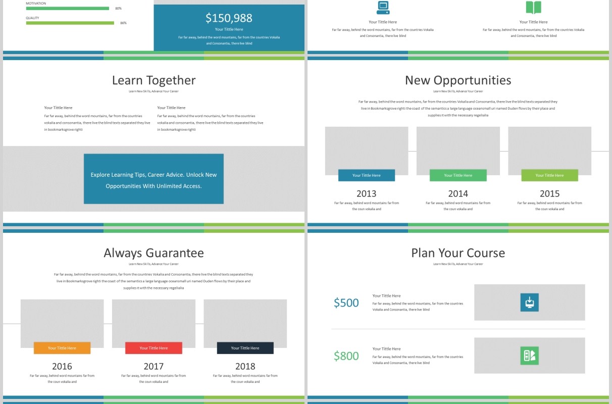 绿色教育PPT图片排版模板iEduca - Education Powerpoint Template