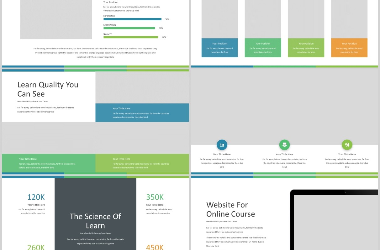绿色教育PPT图片排版模板iEduca - Education Powerpoint Template