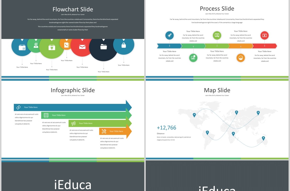 绿色教育PPT图片排版模板iEduca - Education Powerpoint Template