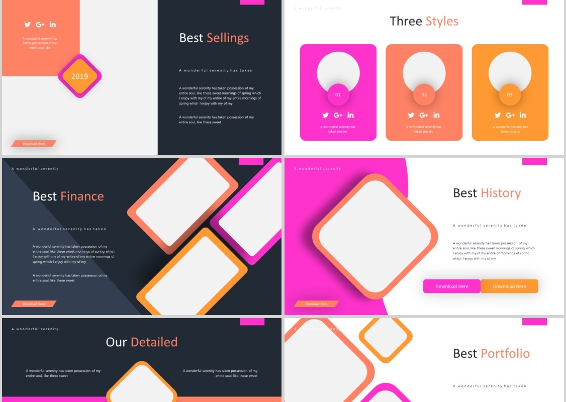 橙子水果展示美食PPT模板Orangi Powerpoint Template