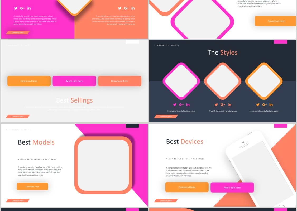 橙子水果展示美食PPT模板Orangi Powerpoint Template