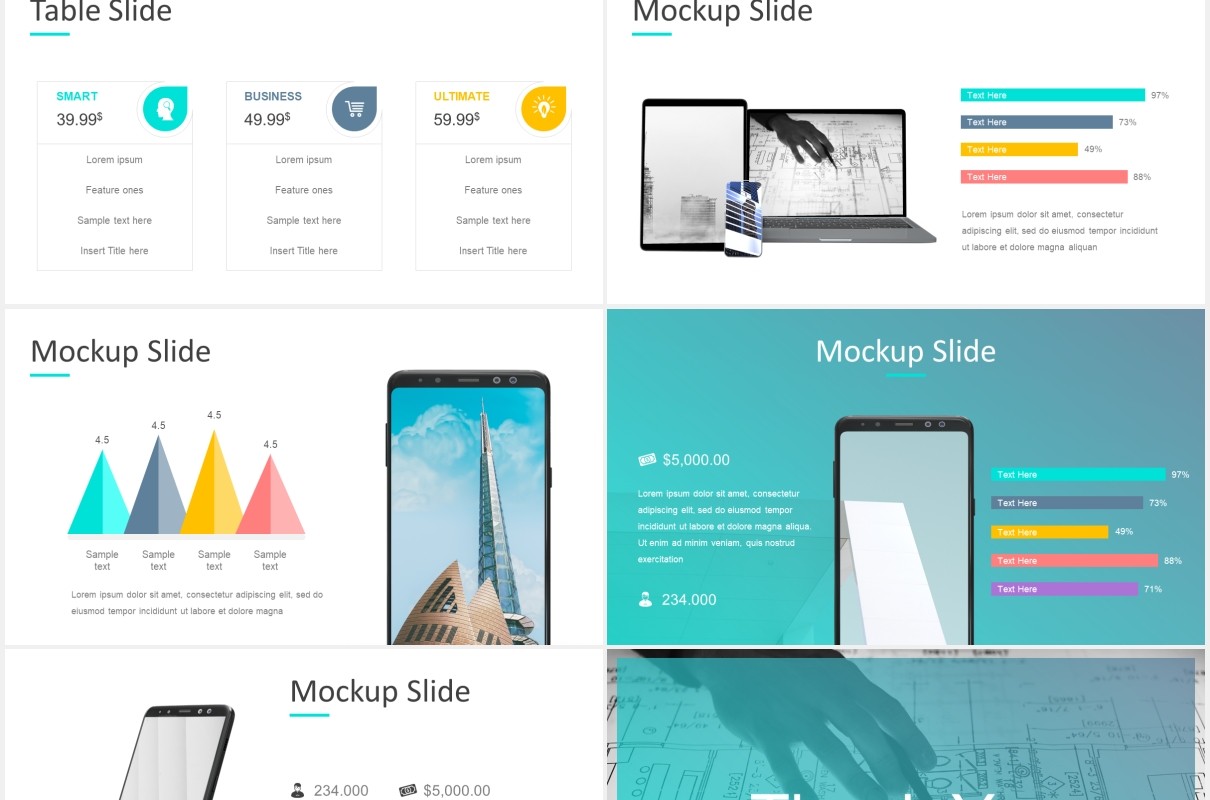 市场营销报告数据图表可视化PPT素材模板marketz powerpoint template
