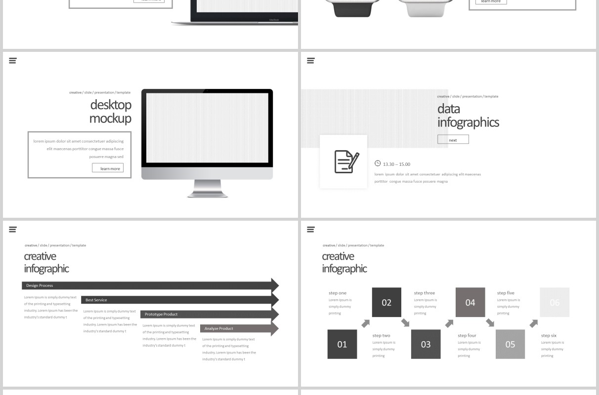 简约时尚公司简介产品介绍PPT版式模板设计Kondese Powerpoint Template