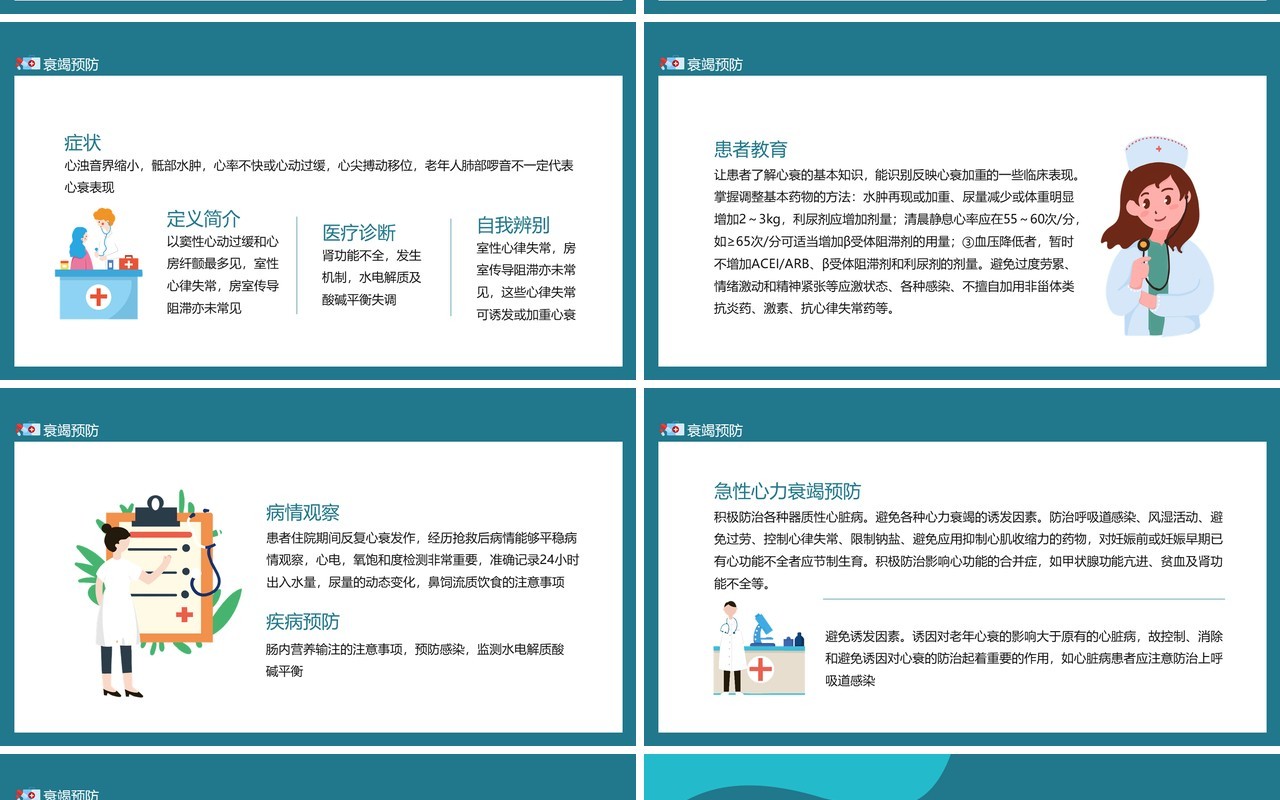 病例预防与护理方法选择教学动态PPT模板