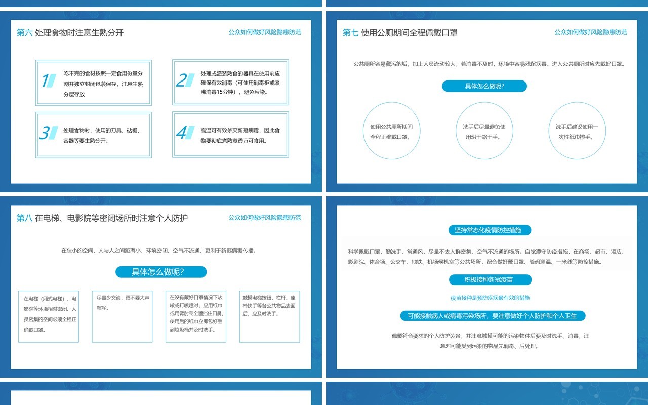 蓝色简约风德尔塔病毒预防知识培训宣传PPT模板