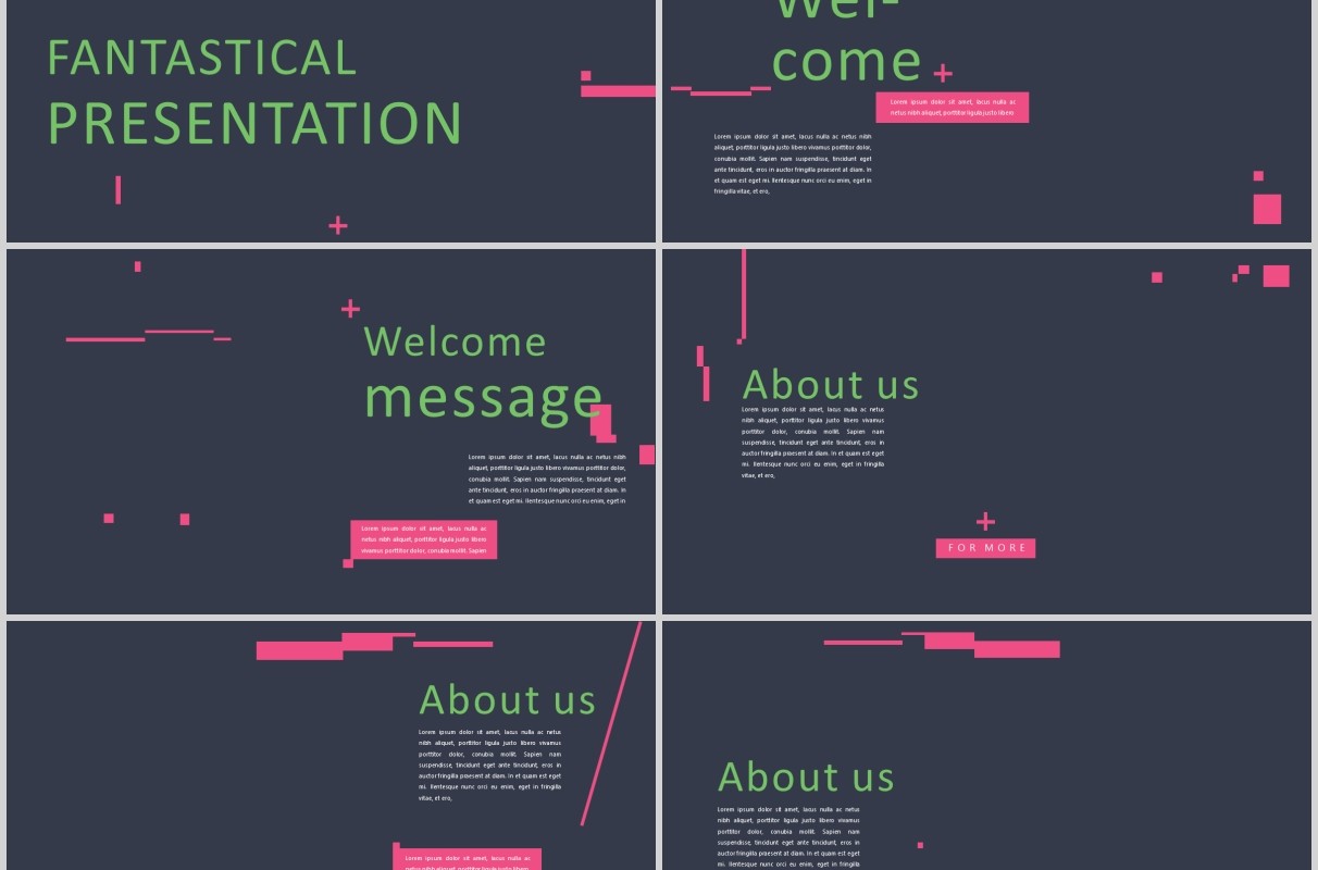欧美时尚PPT版式设计模板Fantastical - Powerpoint Template