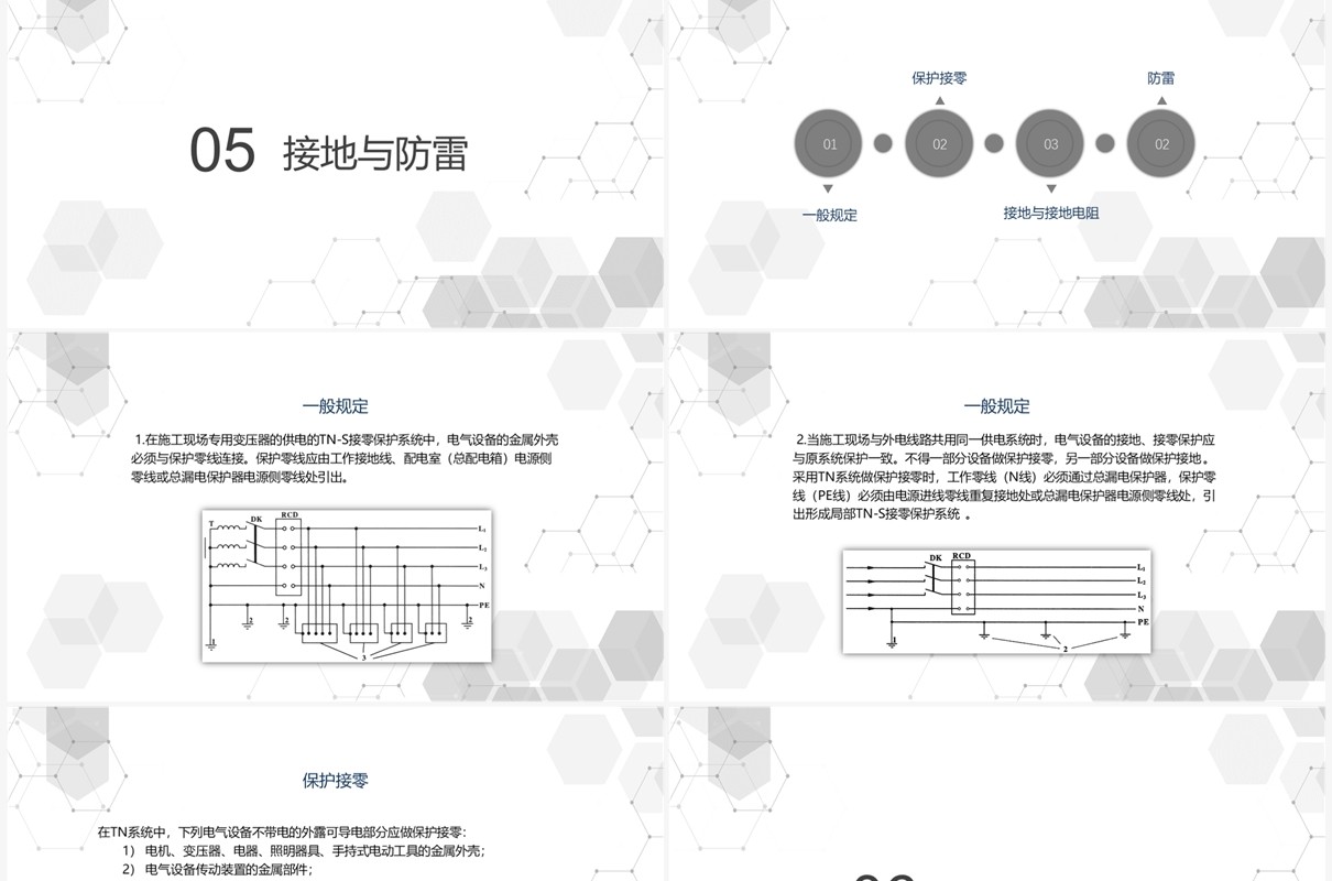 灰色电工安全技能培训PPT模板