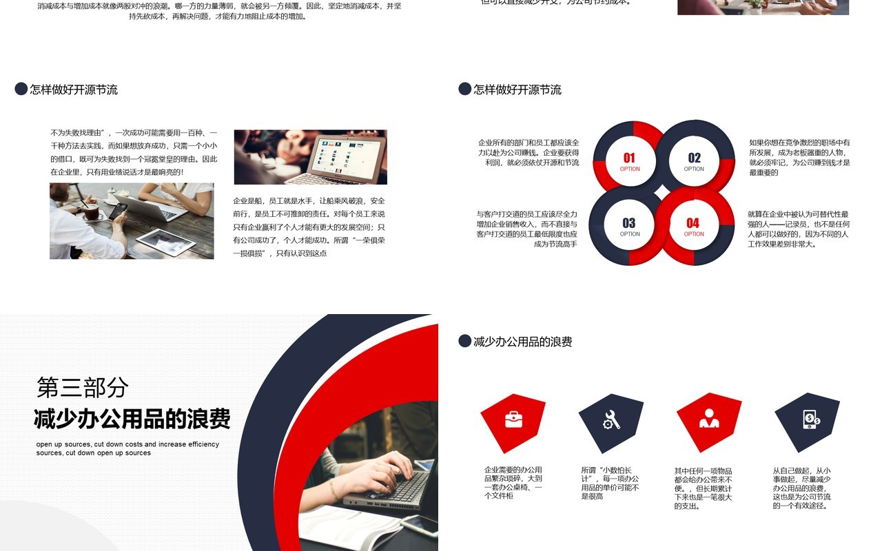 企业成本管理开源节流降本增效PPT模板
