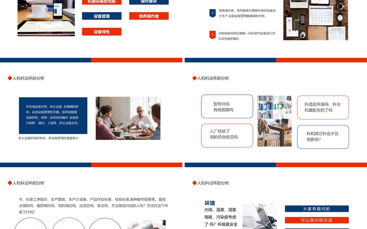 人机料法环的分析动态PPT模板