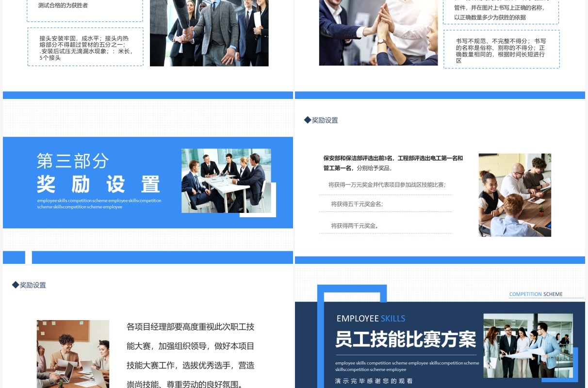 员工技能比赛方案动态PPT模板