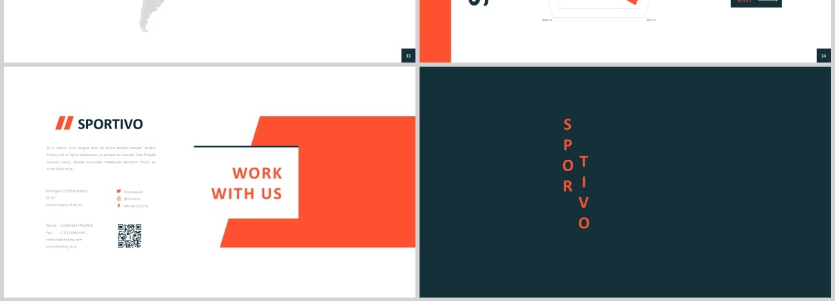 简约图片占位符排版设计工作通用PPT模板Sportivo Powerpoint